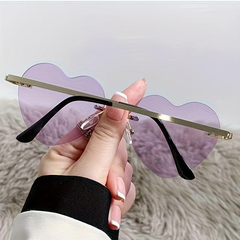 

Latest Love Eyeglasses Frameless Cut Edge Sunglasses Fashion for Women s Gradient Sun Protection Glasses UV400 Gafas De Sol 1PC