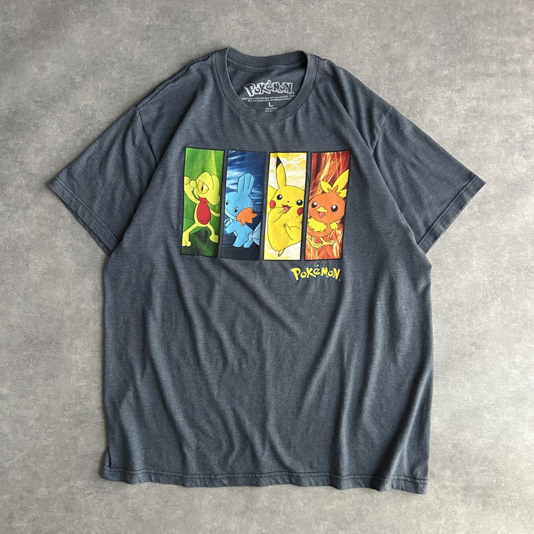 

[USED] Pokémon Character Print T-Shirt, Pokémon Starter Three