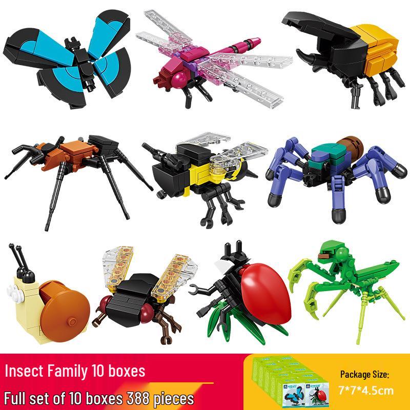 Kai Zhi Compatible Lego Insect Toy: Mantis Model Building Blocks for Kids, Educational Animal Jigsaw Puzzle Gift