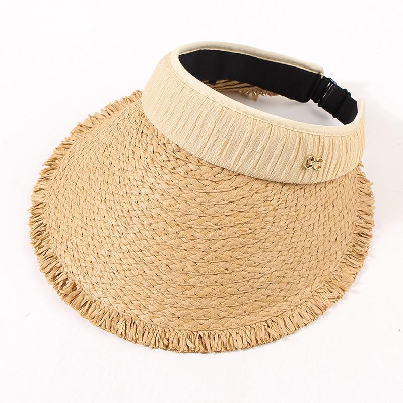 Straw Hat Women's Summer Raffia Empty Top Headband Sun Protection Outdoor Travel Fashion Sun Hat Sales