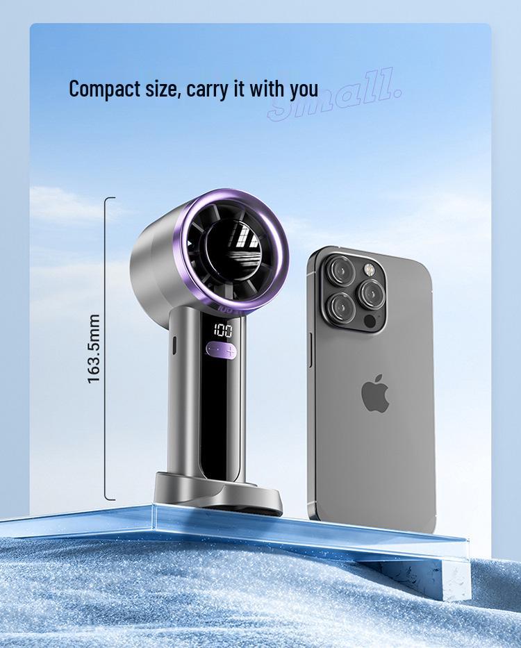 USB Rechargeable Portable Handheld Desktop Fan & Phone Holder for Outdoor Camping