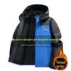 Men's Fleece-Lined Winter Work Jacket - Windproof, Waterproof, Cold Protection Coat