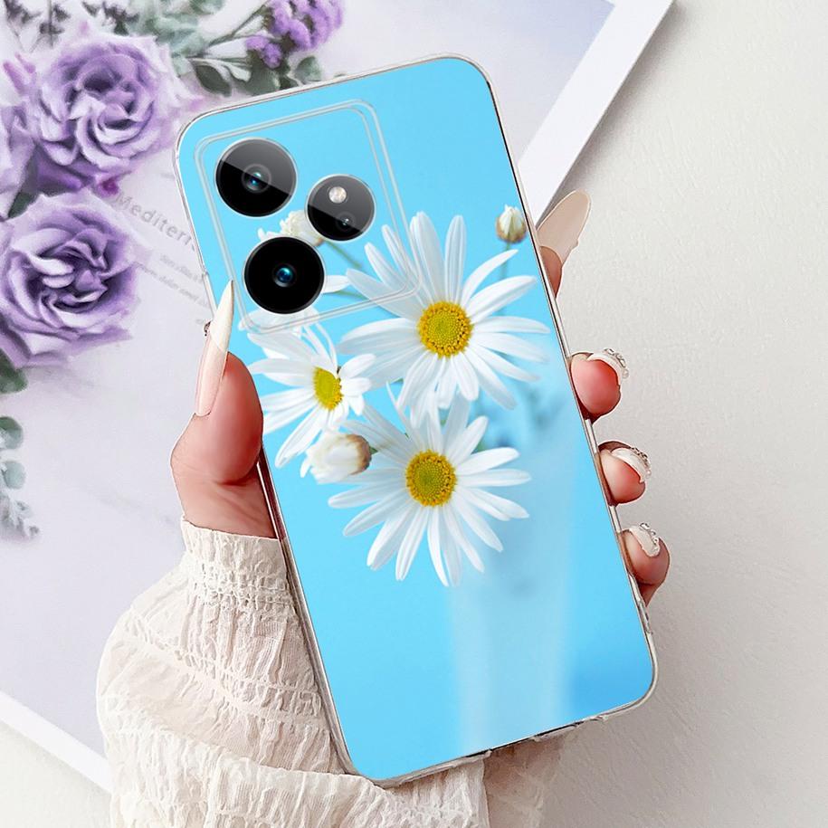 For Realme GT7 2025 Case RMX6688 Cover New Fashion Flower Marble Soft Silicone Phone Cases For Realme GT 7 Pro 7T Realme7 Fundas
