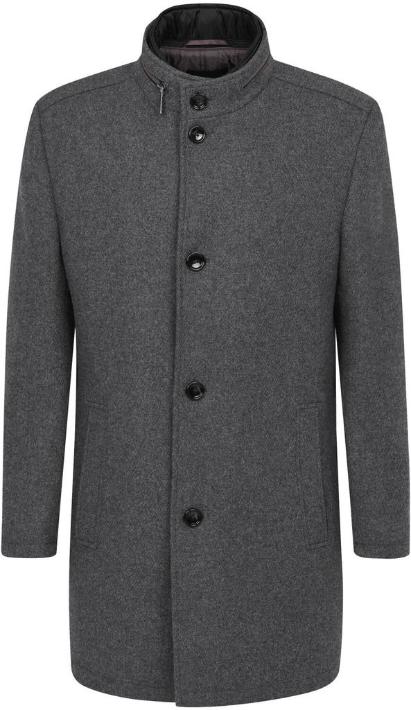 Пальто Bugatti короткое серое темно-серое 58% шерсть 25% полиэстер 13% полиамид 3% другие волокна 1% эластан