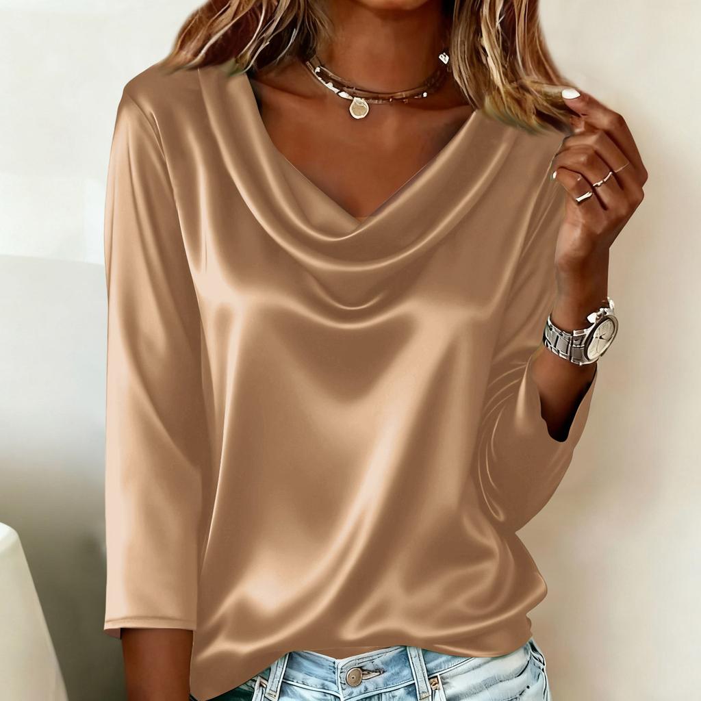 Blouse For Women Dressy 3/4 Long Sleeve Shirts Business Casual Outfit Tops