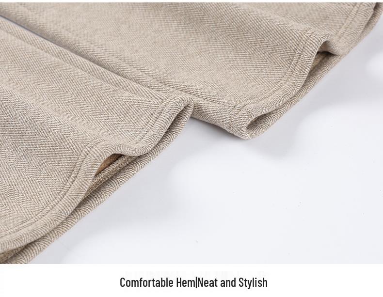 2024 Fashionable High-Waisted Woolen Pants for Middle-Aged & Elderly Women - Elastic Waist, Loose Fit, Plus Size for Autumn/Winter
