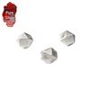 Sterling Silver 999 Hexagonal Spacer Beads – Pure Silver Frosted Geometric Beads for DIY Bracelet Weaving