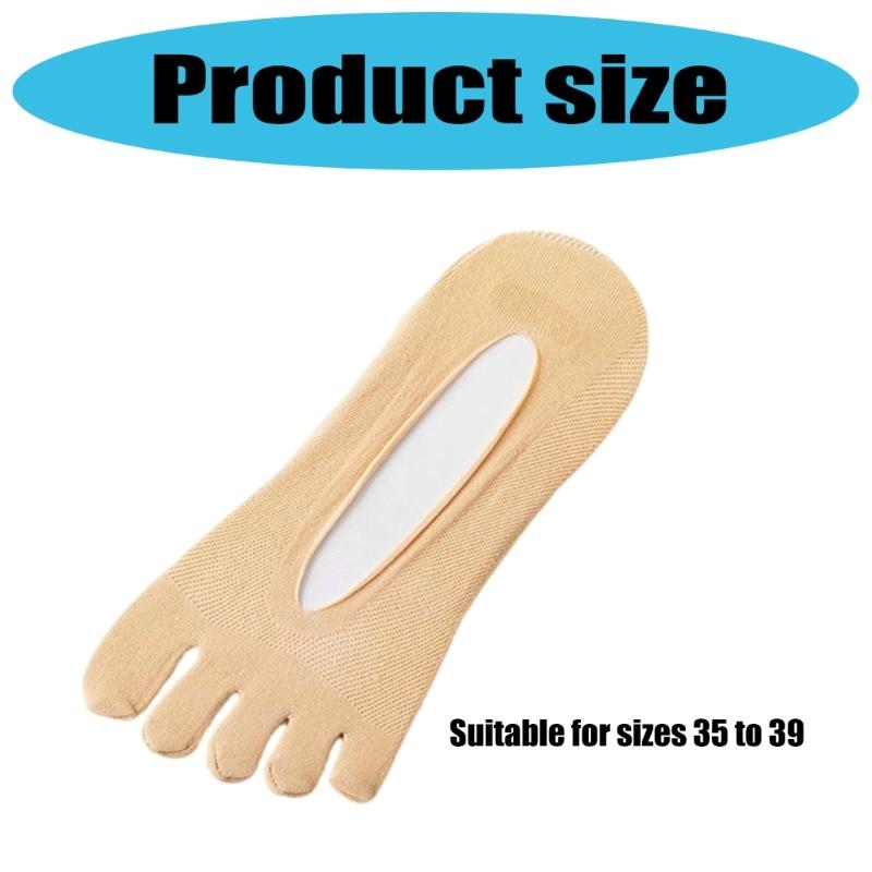 Women's No Show Toe Socks Invisible Low Cut Liner Socks with Toes Separated for Athletic Running Five Finger Socks