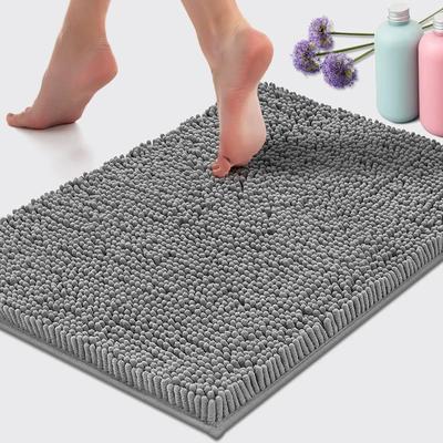 Žinylkové koupelnové předložky Extra měkké Absorpční Huňaté Koupelnové Rohože Lze prát v pračce Protiskluzové Plyšové Koberce pro Vanu Sprchu Koupelnu