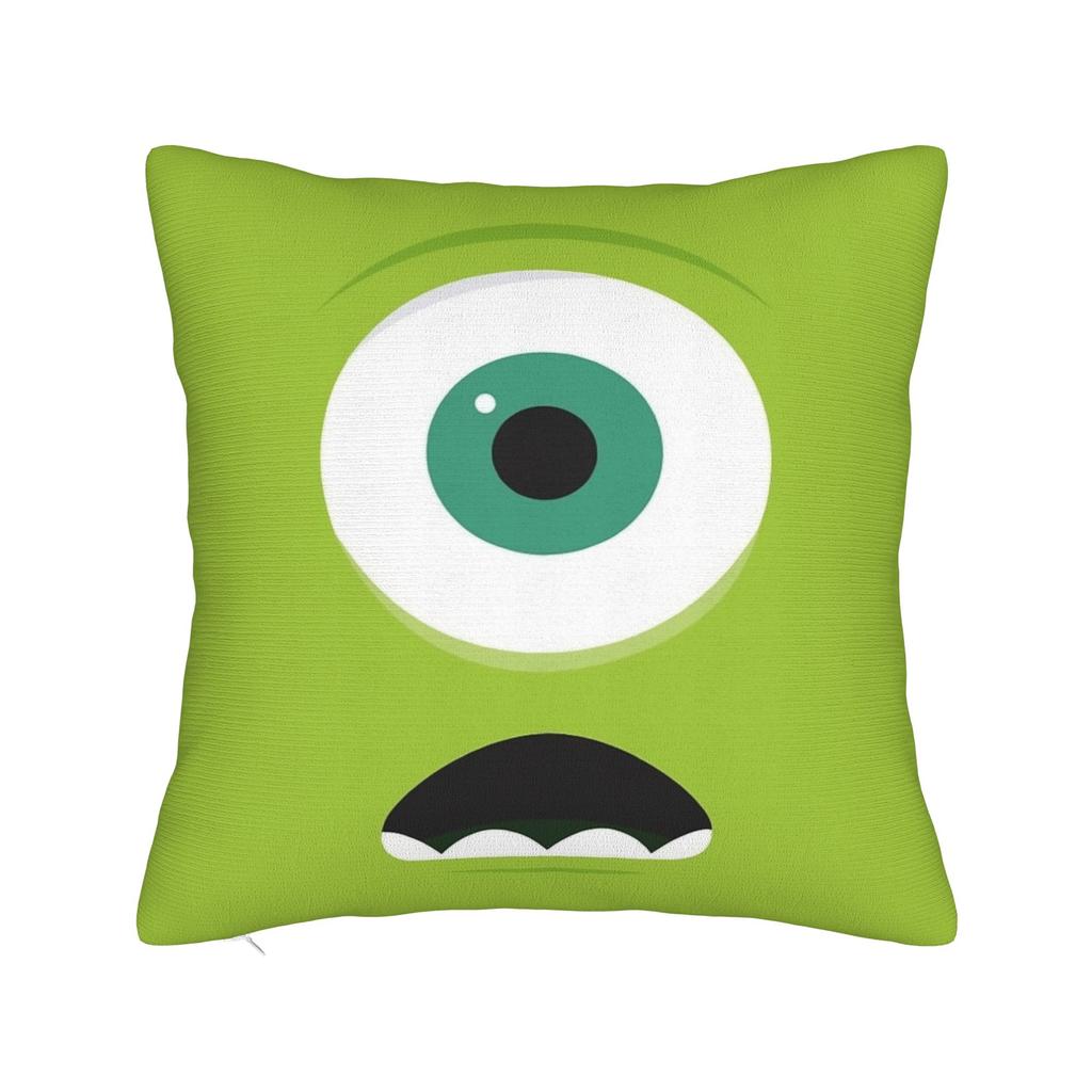 Mike Wazowski Monsters University Square Pillow Case Monsters Inc Cushion Covers Zipper Decorative Pillowcase for Sofa xcm