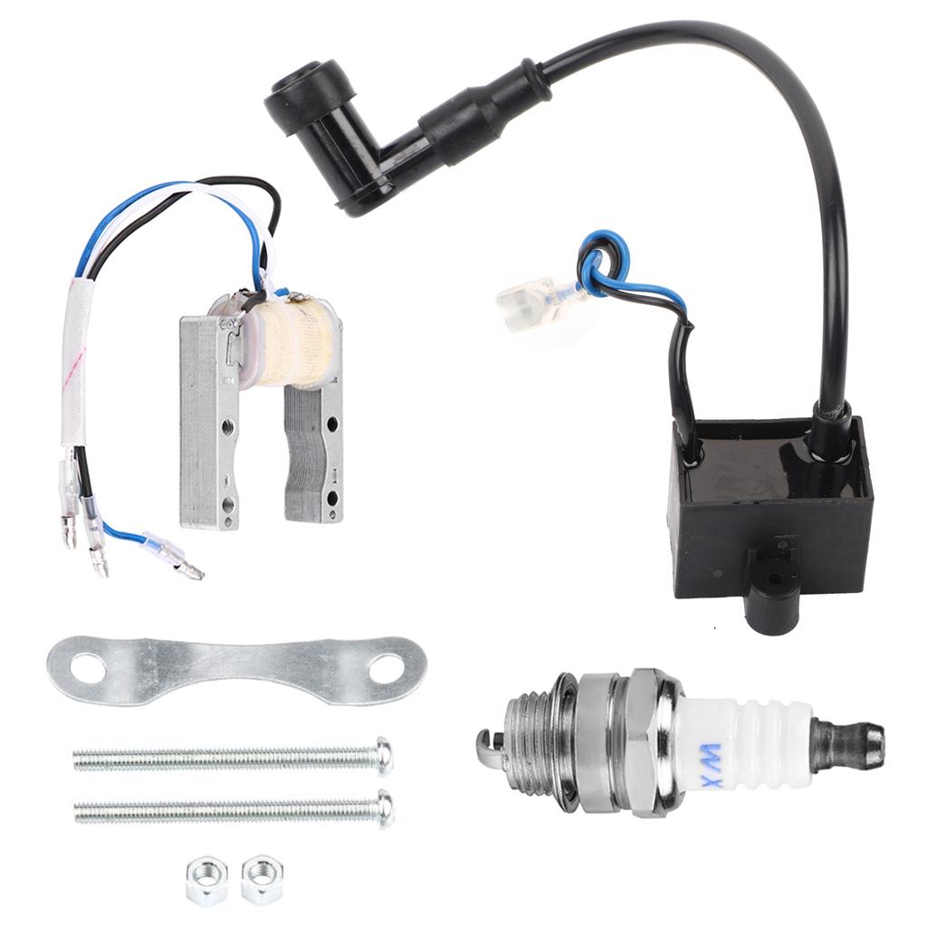 CDI Ignition Coil Magneto for Motorized 49cc 66cc 80cc Engine Bicycle Spark Plug