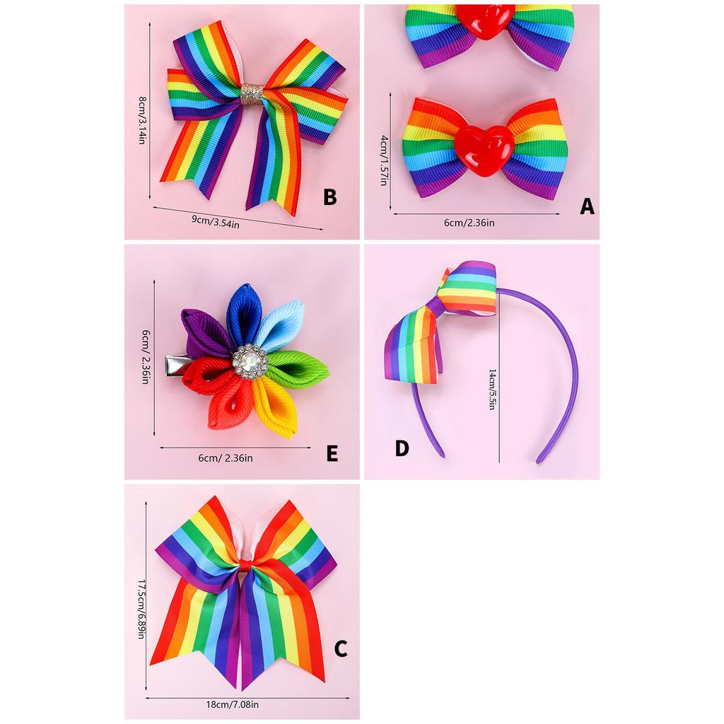 Girls Hair Clip Rainbow Women Kid Hairgrips Colorful Headdress Barrettes Rainbow Shape Sweet 2000s Girls Hairpins