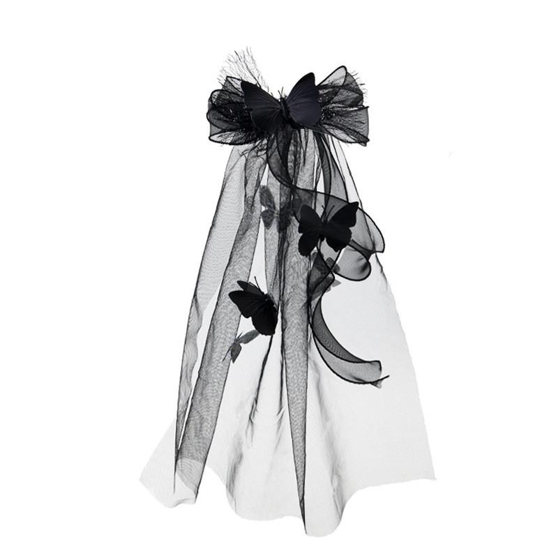 Princess Halloween Accessory With Black Hair Clip And Face Mask For Costumes