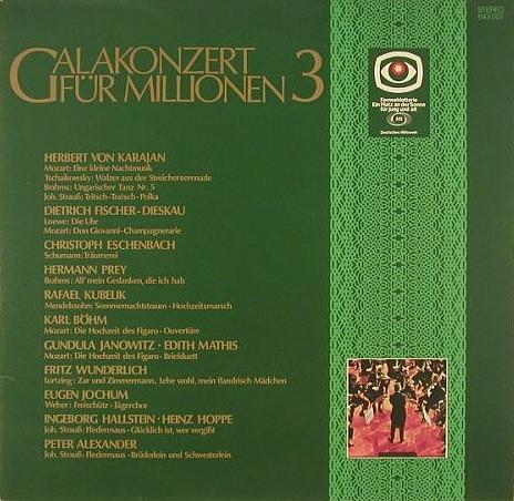 

LP Record VARIOUS - Galakonzert Für Millionen 3 643007 Deutsche Grammo 1969 Germany Classical Used