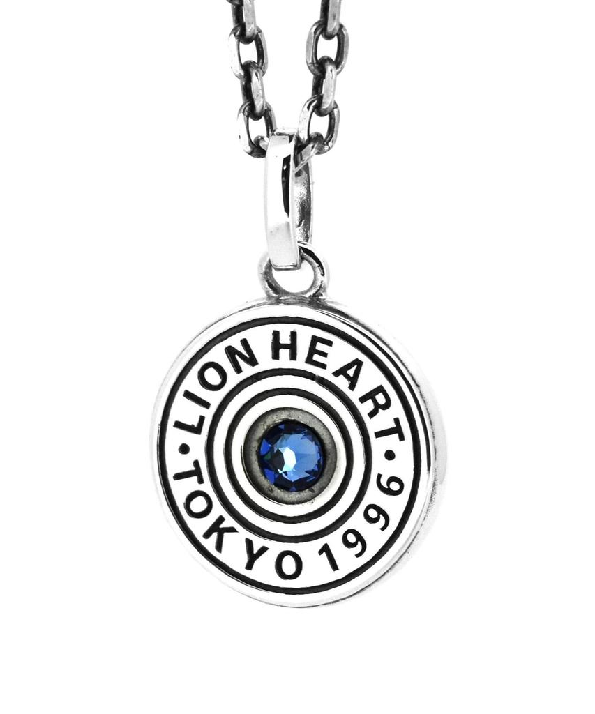 Lionheart LH for Gift Birth Drop Silver Sapphire Color Necklace, 925,