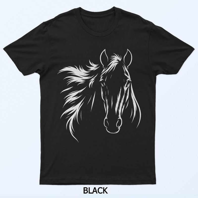 Cute Elegant Horse Silhouette Art For Horse Lovers TShirt Unisexs Unisexs Tees Top 2XL