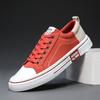 Red canvas shoes men's 2025 new summer breathable low-top niche cloth shoes boys trend sports, leisure board