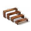 4pcs Small Wood Staircase Display Rack Dessert Display Stands Wood Shelves Figurine Storage Rack Kitchen Seasoning Storage Rack