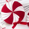 Candy Cane Christmas Tree Large Decoration Red White Velvet Lollipop Ball Pendant Luxury Hanging 2025 Xmas New Year Party Decors