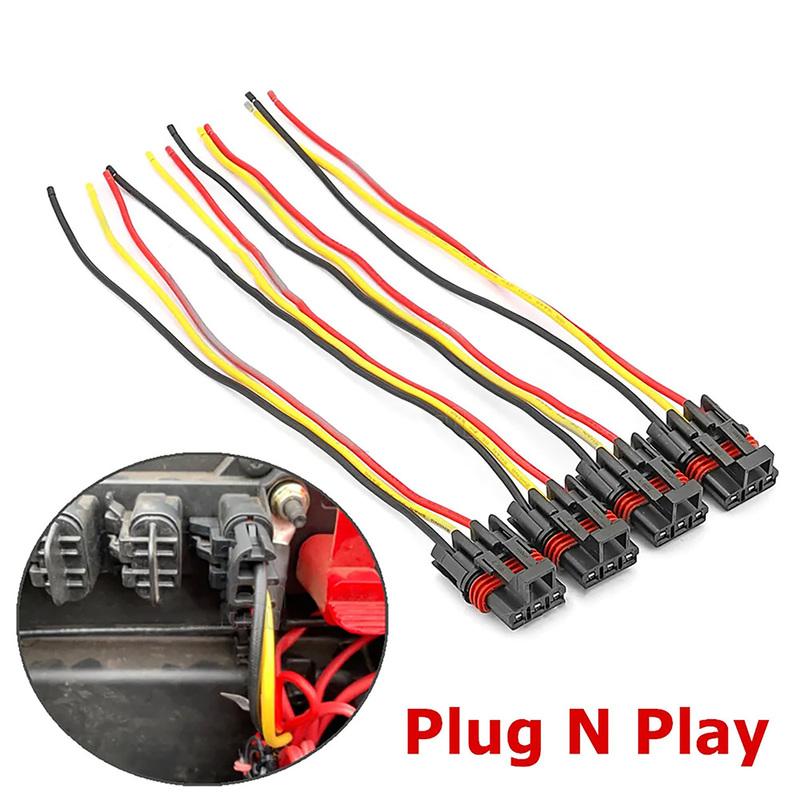 4 Stück/Set Impuls-Stromschienen-Stecker Pigtail-Kabelstecker Ersatz für Polaris RZR PRO XP/XP 4 UTV Auto Zubehör