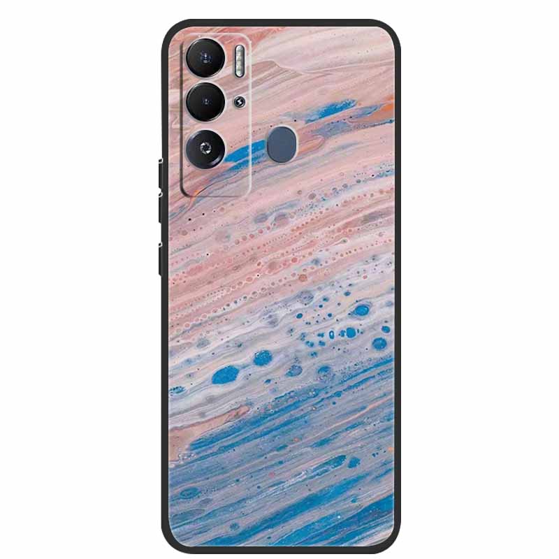 For Tecno Pova Neo Case Marble Soft Silicone Back Cover Phone Case for Tecno Pova Neo Bumper Coque LE6 Shockproof PovaNeo Funda