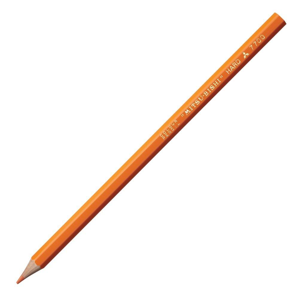 Mitsubishi Pencil Colored K77004 Pencils, Hard, Orange,