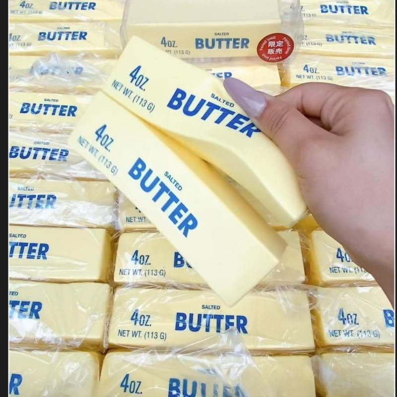 Squishy Simulated Butter Block Squeeze Toy Soft Stress Relief Slow Rising Sensory Fidget Toy For Anxiety Adhd Autism Adult Gift