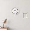 Round Wall Clock with Wood Frame Long-Lasting Quartz Glass Front
