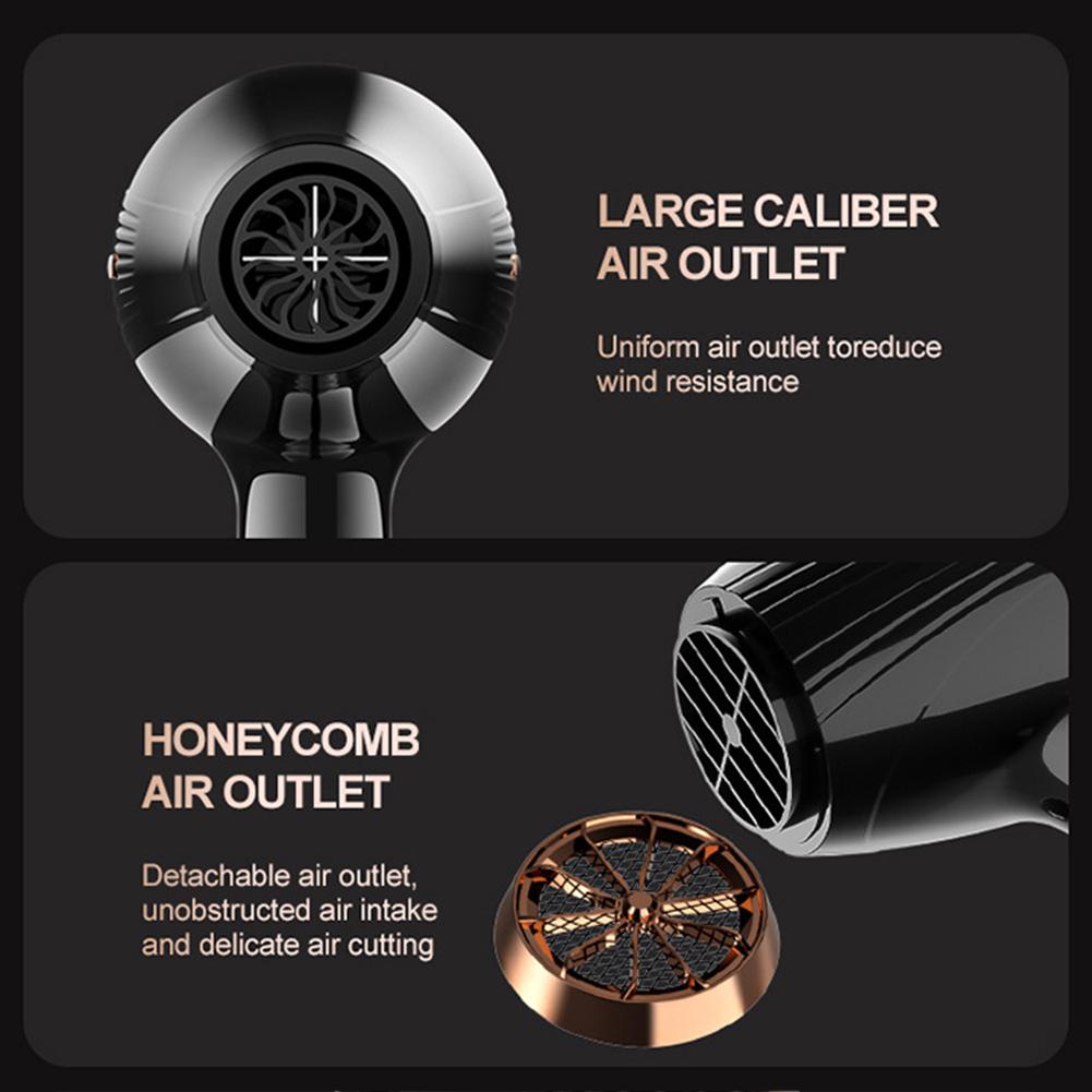 800W Hair Dryer Professional Negative Ion Blower Home Use Hot Cold Blow Drying Salon Blower Diffuser Concentrator Nozzle