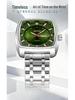 OFNS Men's Trendy Quartz Wristwatch: Steel Band, 3D Scale, Business Casual, Waterproof, Luminous.