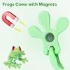 3D Printed Coloful Magnetic Frog Joint Movable Ornaments Kitchen Refrigerator Magnet Home&Office Desk Decoration 12Cm/5In