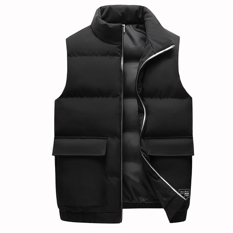 Vest Large Size Men Winter Feather Cotton Stand Collar Men's Thick Waist Coat