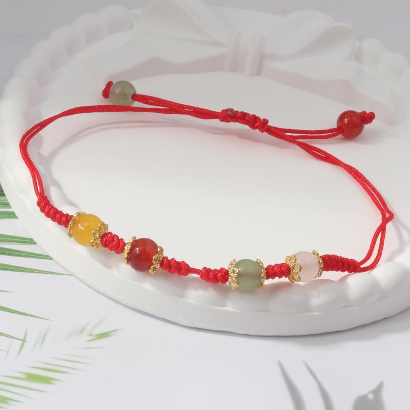 Handmade Braid Lucky Sheep Red String Bracelet Chinese Zodiac Sign New Year Rope Braided Bracelet Gifts For Women Men Kids