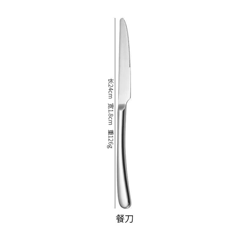 Moonlight stainless steel tableware knife spoon fork dessert spoon creative restaurant simple high-end western food steak knife