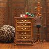 Miniature Dollhouse Living Room Furniture Set: High Bed & Nightstand Accessories.