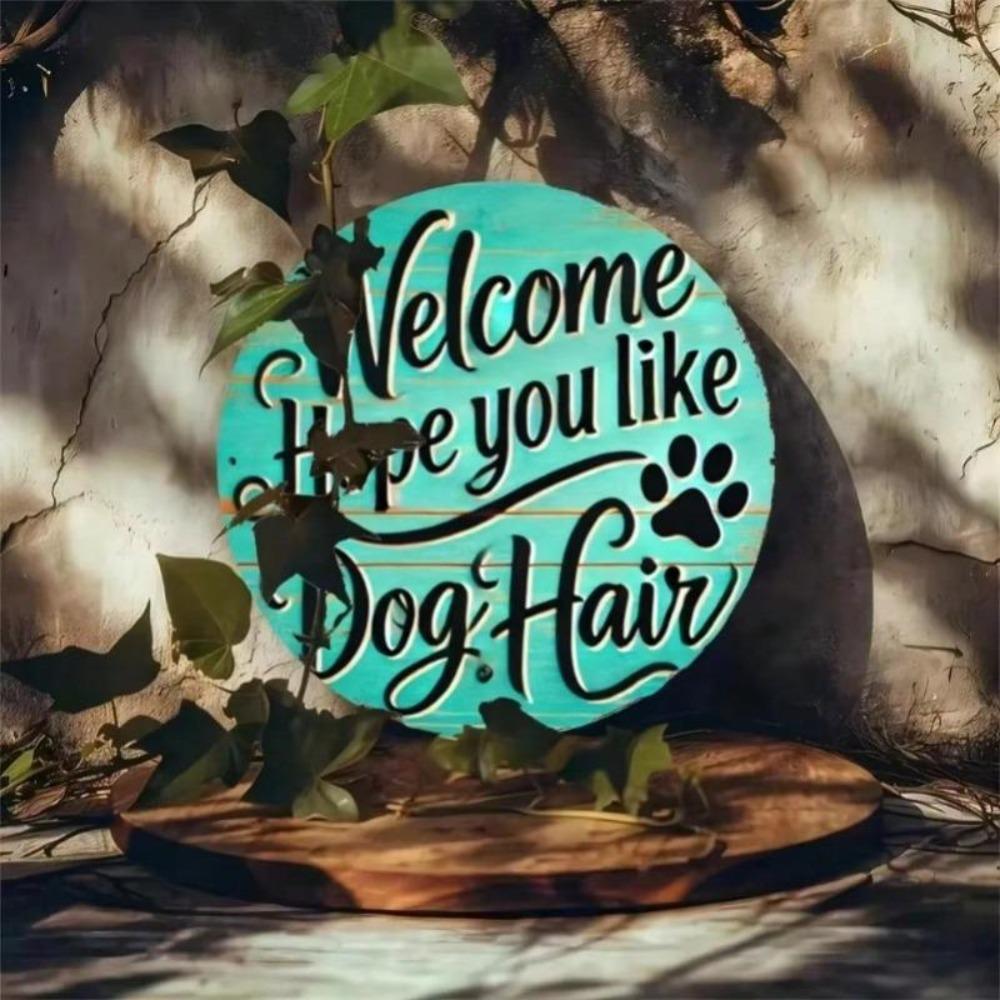 Funny Dog Sign Metal Wall Art Vintage Home Decor Pet Lover Gift