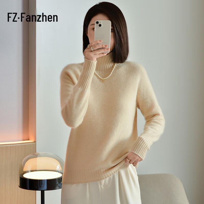 

Women s 100% Wool Turtleneck Pullover M