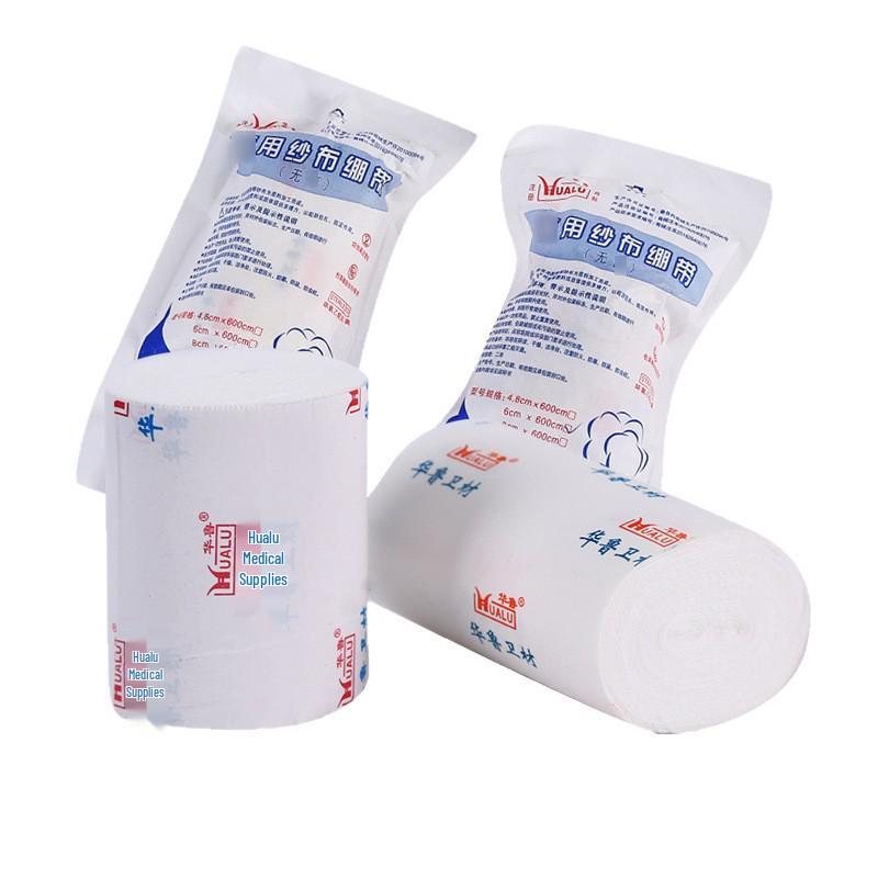 Hualu Sterile Cotton Gauze Bandage Roll - Medical Wound Dressing & Fixation