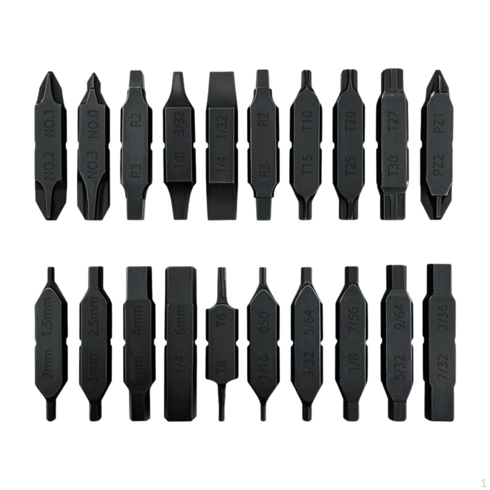 

Набор двухсторонних бит 21 шт. Набор плоских отверток Высокая твердость Практичный Металлический Стабильный Замена
