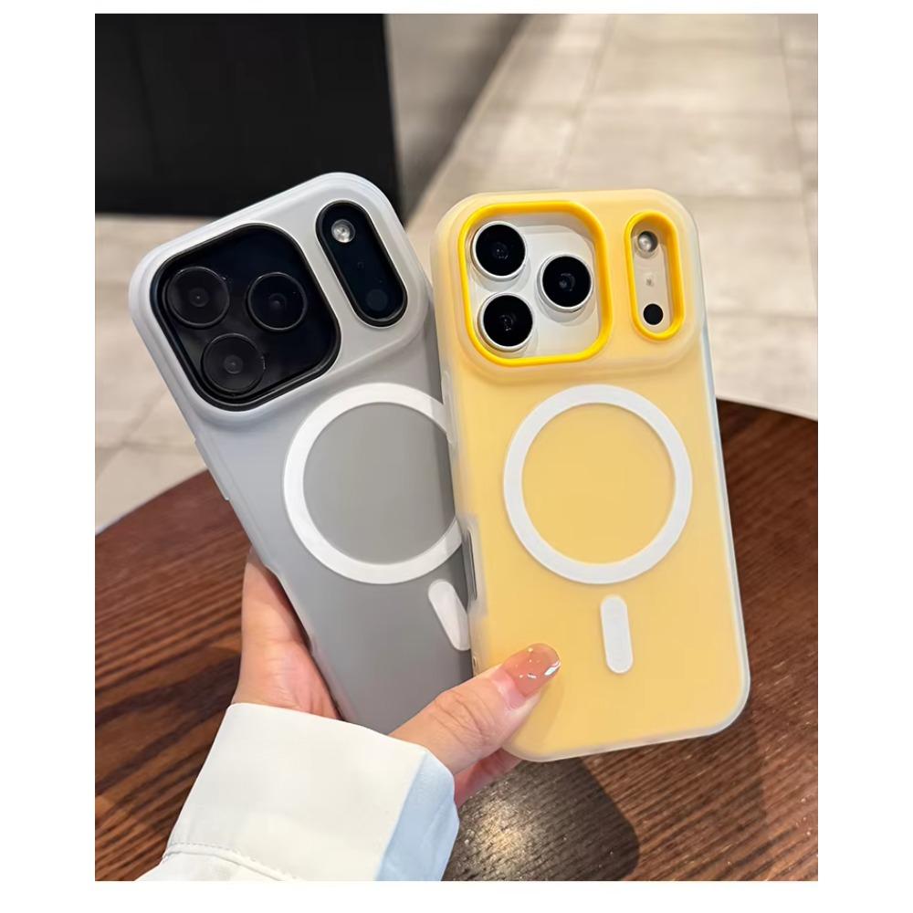 Luxury Candy Color 2in1 Magnetic Case for iPhone 18 17 16 15 14 13 12 Pro Max for Magsafe Charge Clear Matte Shockproof Cover