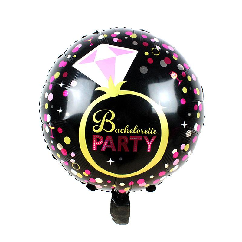 Rozlučka se svobodou Hliníkové fóliové balónky Párty Banket Balónky z hliníkové fólie s černým diamantovým prstenem