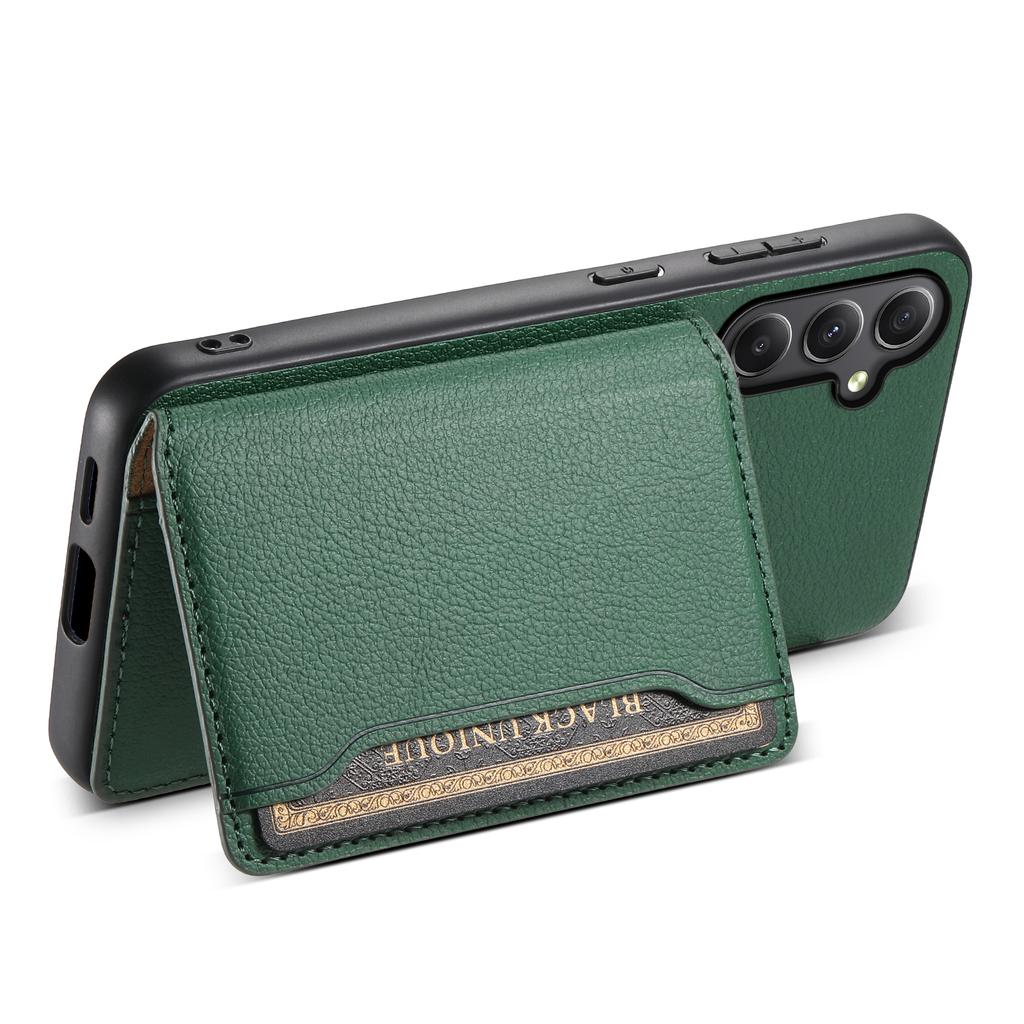 For Samsung Galaxy A35 5G Phone Case Kickstand Card Slots Leather+PC+TPU Hybrid Cover