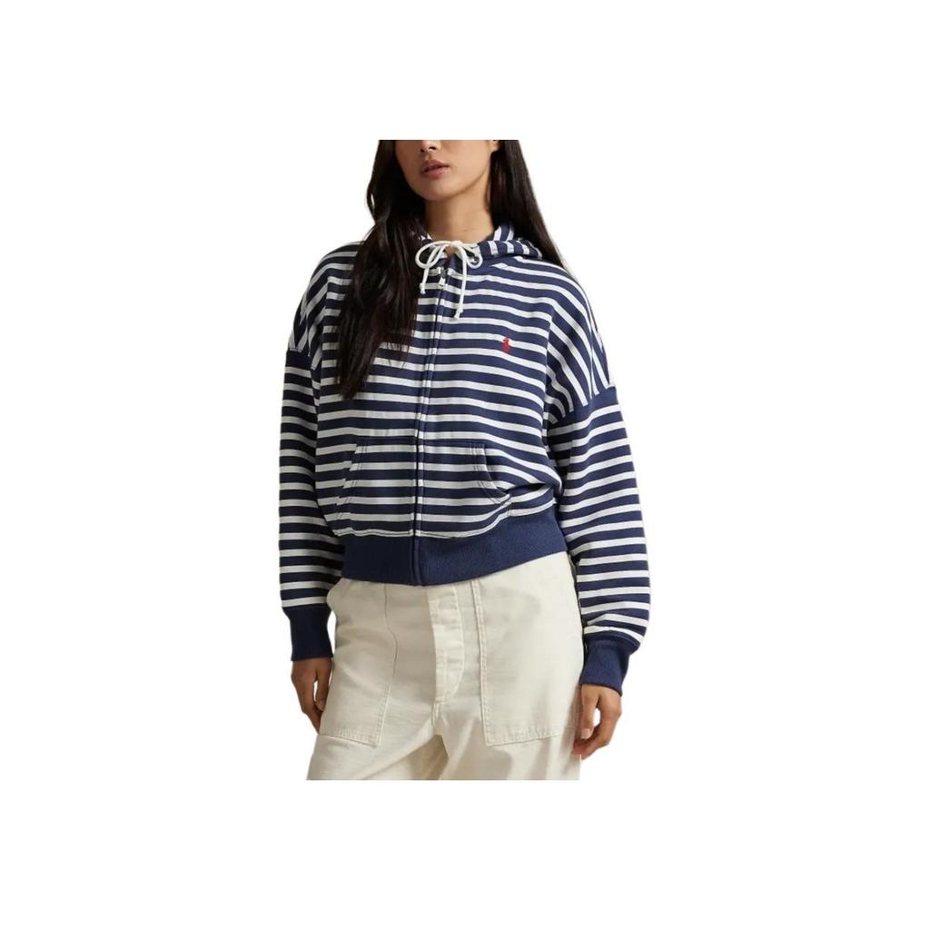 Polo Ralph Lauren Striped Fleece Full-Zip Hoodie Women hoodies WMPOKNINFB20885
