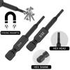 Hex Head Allen Wrench Screwdriver Bit SAE Metric 1/4" Hex Shank Magnetic Screw Driver Bit S2 Steel Electric Drill Hand Tools