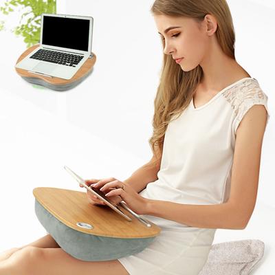 Bureau portable pour ordinateur portable, support d'appareil à coussin robuste, indéformable, résistant à l'usure, réglable, multifonction