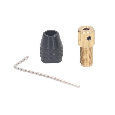Mandrino per trapano a 3 griffe Utensile rotativo Pinza auto-serrante Asta di prolunga a linee rette Set chiave esagonale