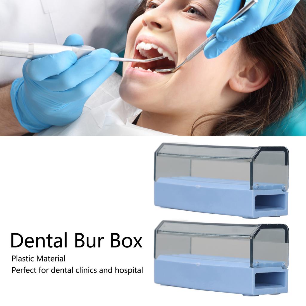 2pcs Dental   Holder Box 18 Holes   Cleaning Autoclavable Case   for Dentist Laboratory