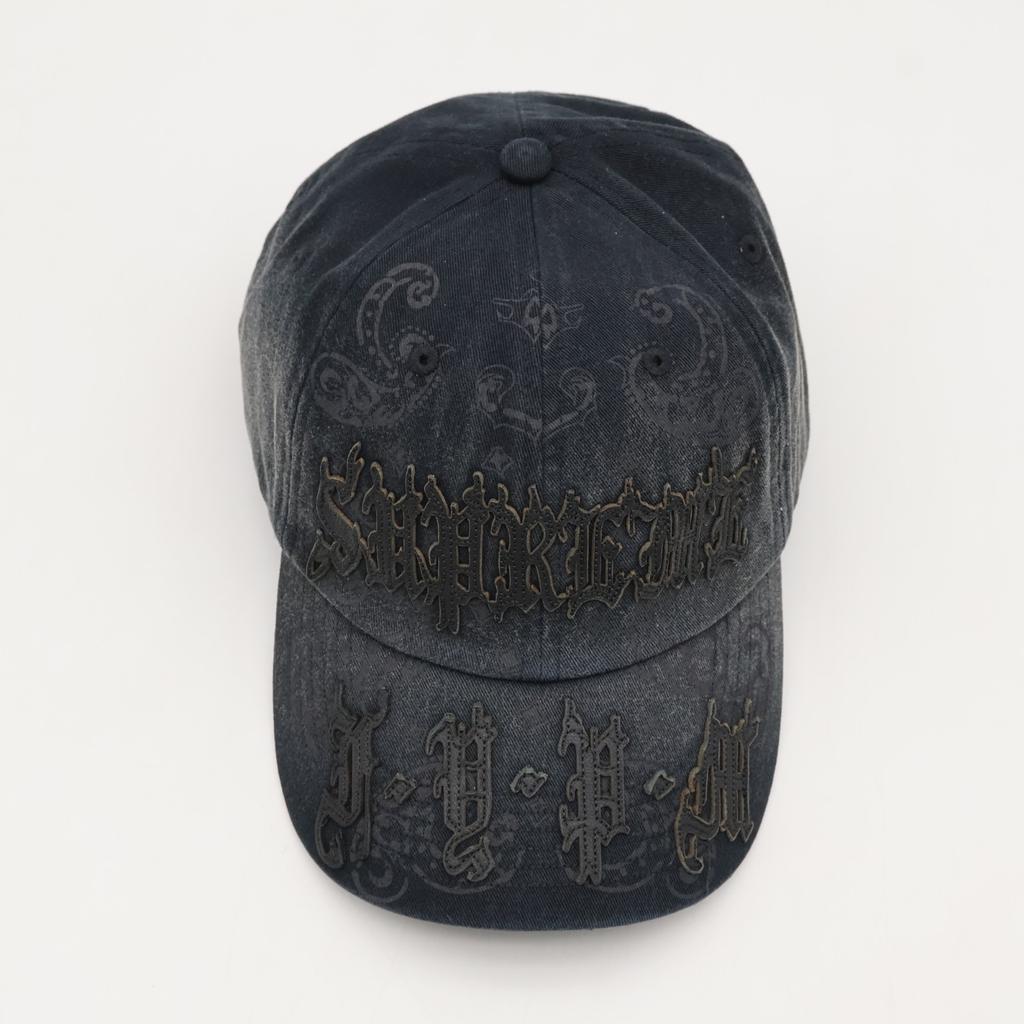 Supreme Leather Applique 6-Panel Black