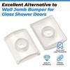Wall Jamb Bumper for Glass Sliding Shower Doors Suitable for Shower Glass Moving Doors, Clear Shower Doors Bumper with Screws for Use with Sliding