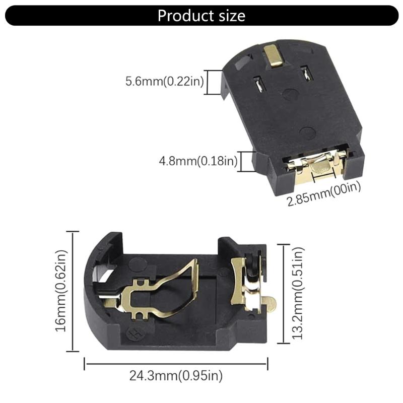 Compactly ABS Metal 3V CR2025 Battery Holder Easy Installation Durability Design For Small Electronics Travel Use
